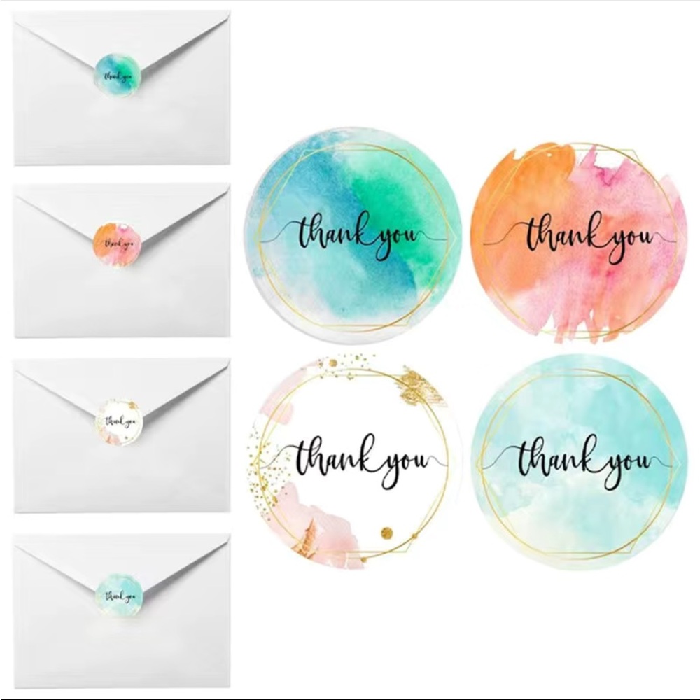 500 Roll of Thank You Stickers - 4 Designs - Picture 5 of 6